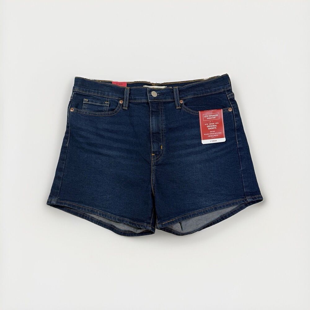 Levi Strauss Signature Vintage Original Shorts Women’s 8/29 Mid Rise Stretch NWT